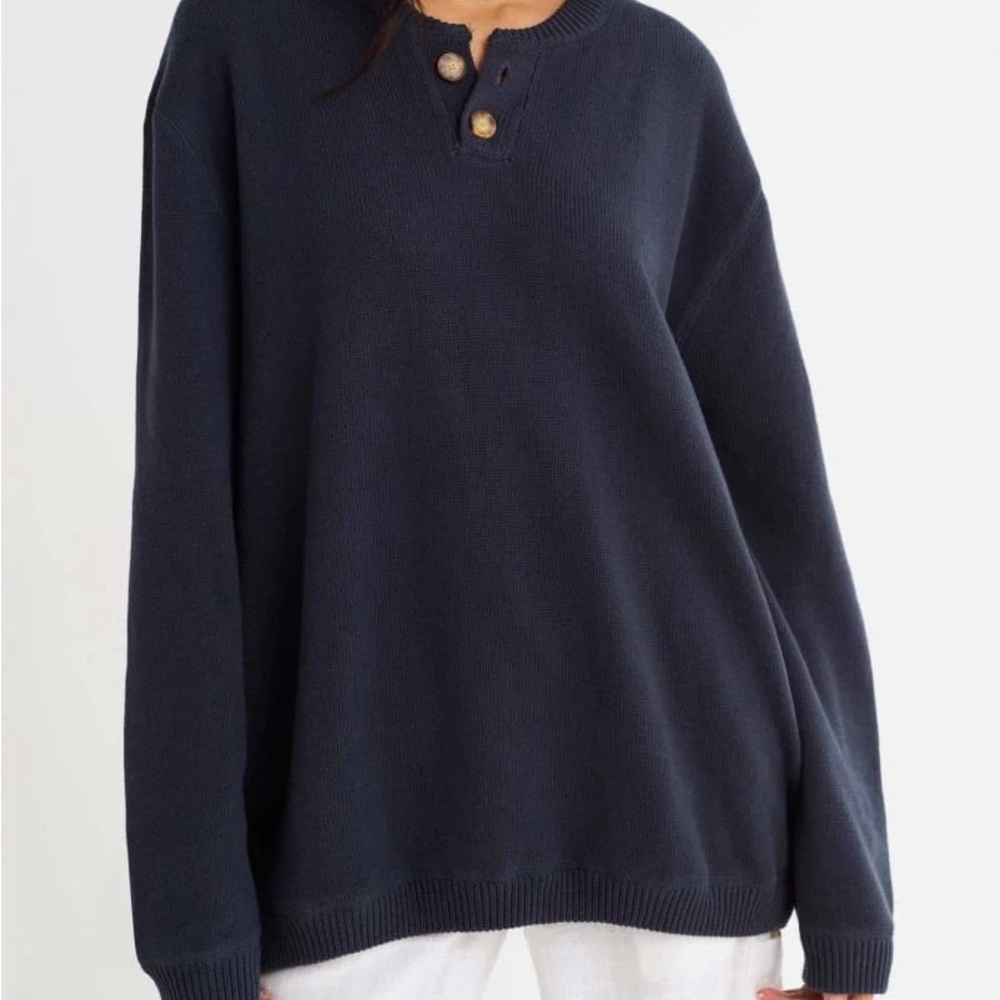 Rumored Oversized Varsity Henley